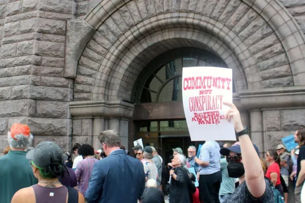 Community, not conspiracy. Defend the anti-ICE Minnesota 15.