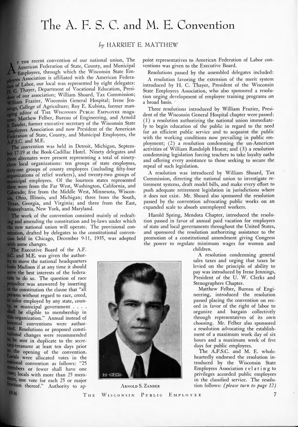 Report on AFSCME'S first convention