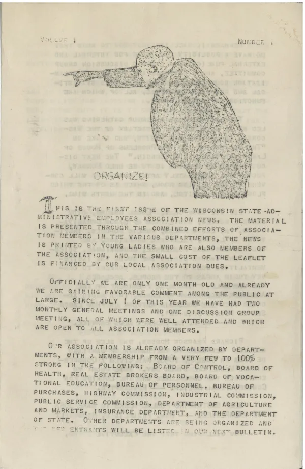 Cover of first newsletter